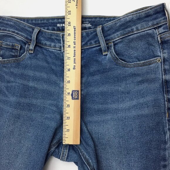 Old Navy Women's Jeans Rockstar Super Skinny Mid Rise size 10 length 29" - Picture 5 of 8